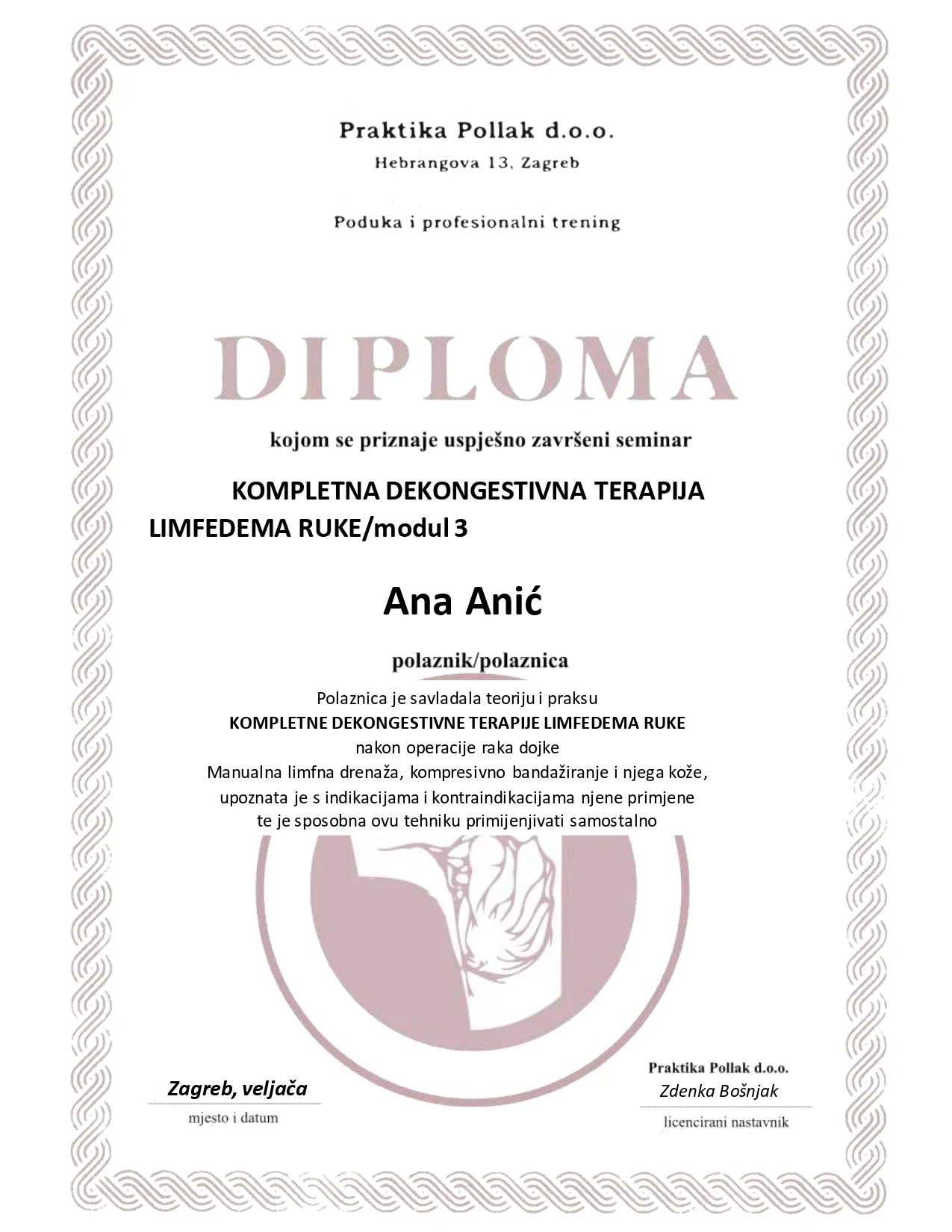 Certifikat MLD - KDT Dojka (Modul 3)